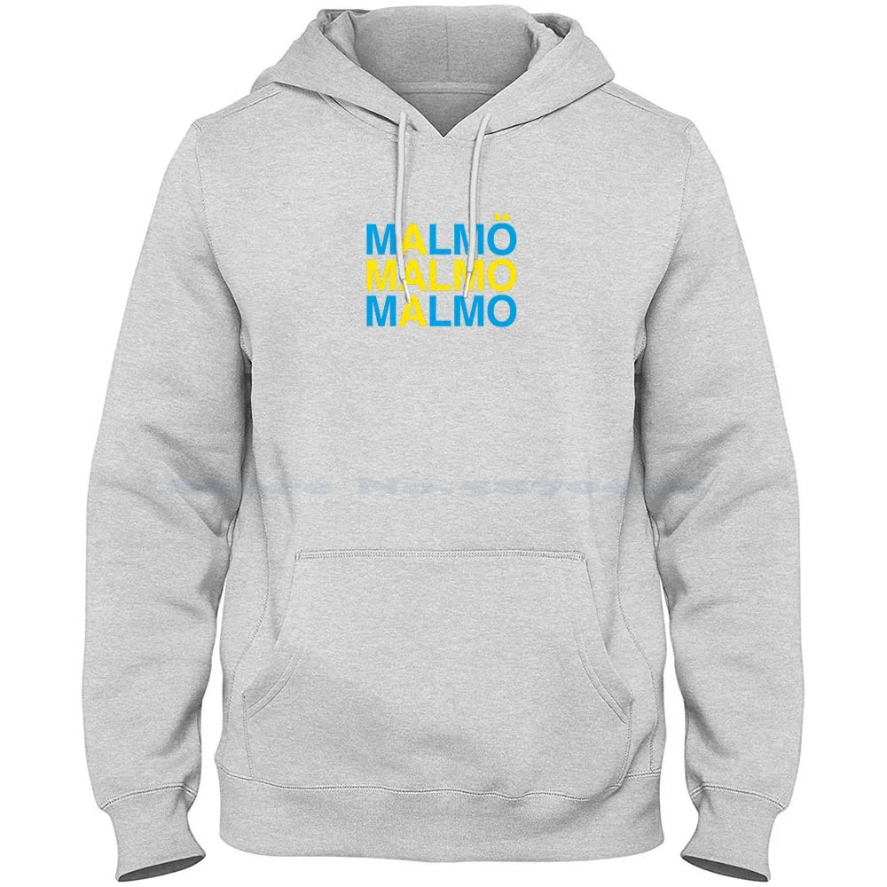 Malmo Swedish Flag 100% Cotton Hoodie Malmo Malmo ? Resund Sverige Svenska Swedish Flag Flag Of Sweden Scandinavian Norther