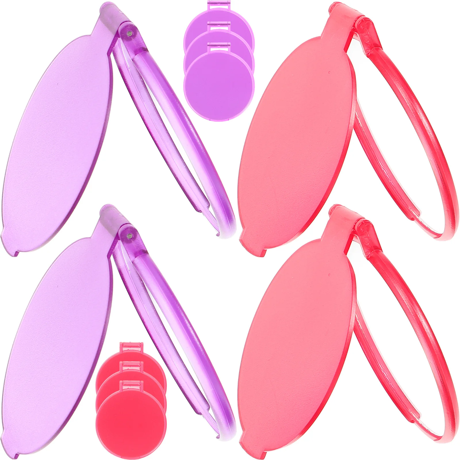 24 قطعة مرآة مدمجة محمولة قابلة للطي، تصميم عالي الوضوح، سطح شفاف مثالي للسفر المنزلي، هدية مفاجئة للنساء