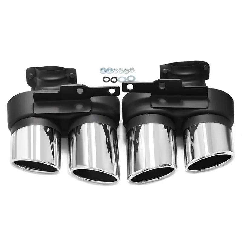 Auto Accessoires Uitlaat Tip Voor Audi A6 A7 C8 2019 2020 2021 Up S6 Look Quad Uitlaten tip Uitlaatpijp Uitlaat Nozzle Tuning