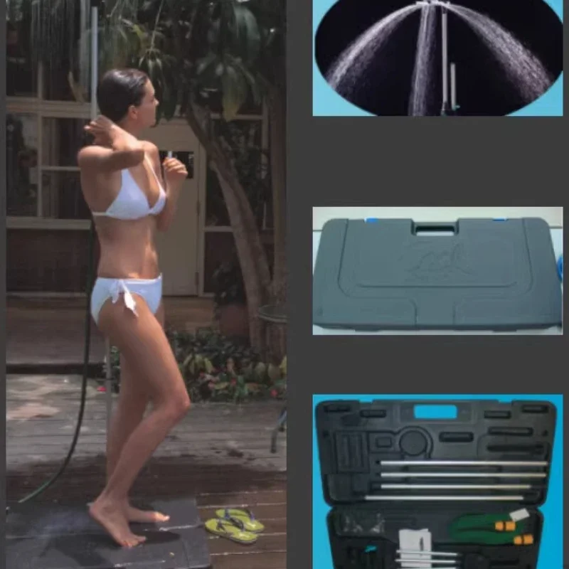 Self-driving tour portable car cigarette lighter plug shower shower, simple bath artifact