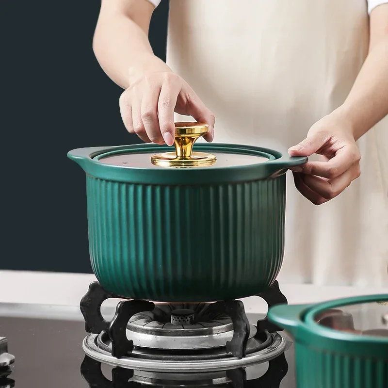 

Cold and hot alternate non-cracking casserole stew soup pot high-profile heat storage fast ceramic soup uniform heating Nordic