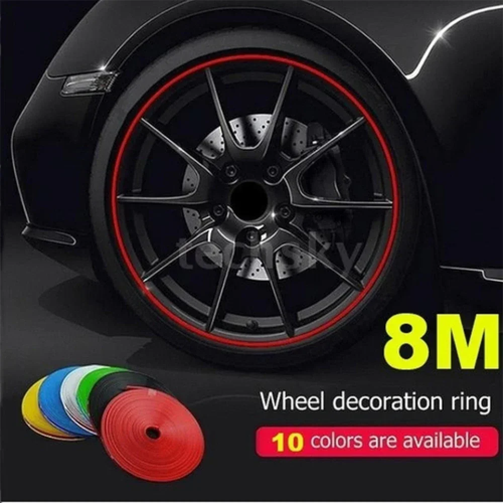 4/8M Rubber Wheel Rim Protector Strip Curb Guard Scratch Resistant Tire Edge Trim 9 Colors Universal Fit for Car Styling