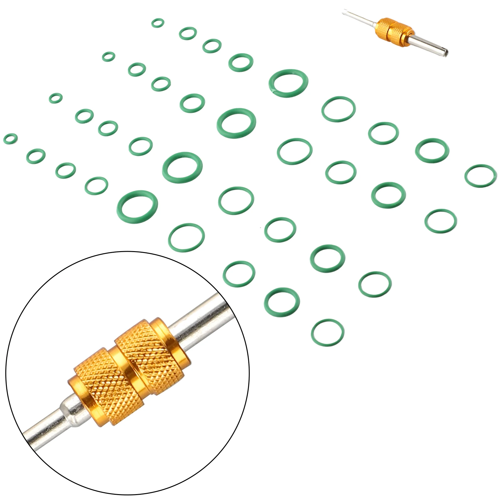Valve Core Remover Sealing O-rings Set 270pcs Bearing Electric Appliance Green New Rubber Refrigeration System