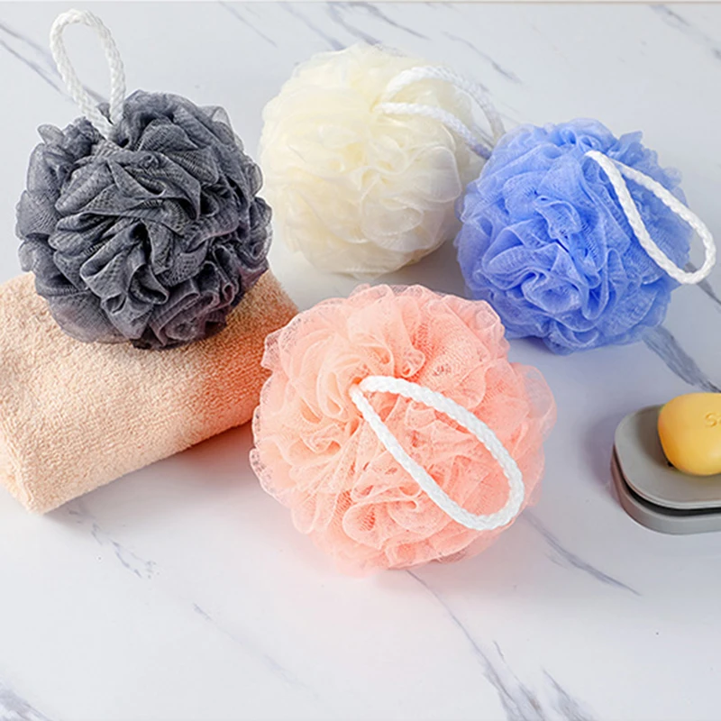 Soft Shower Mesh Foaming Sponge Body Scrub Exfoliating Back Brush Skin Cleaner Bath Bubble Ball Skin Care Bathing Accessories