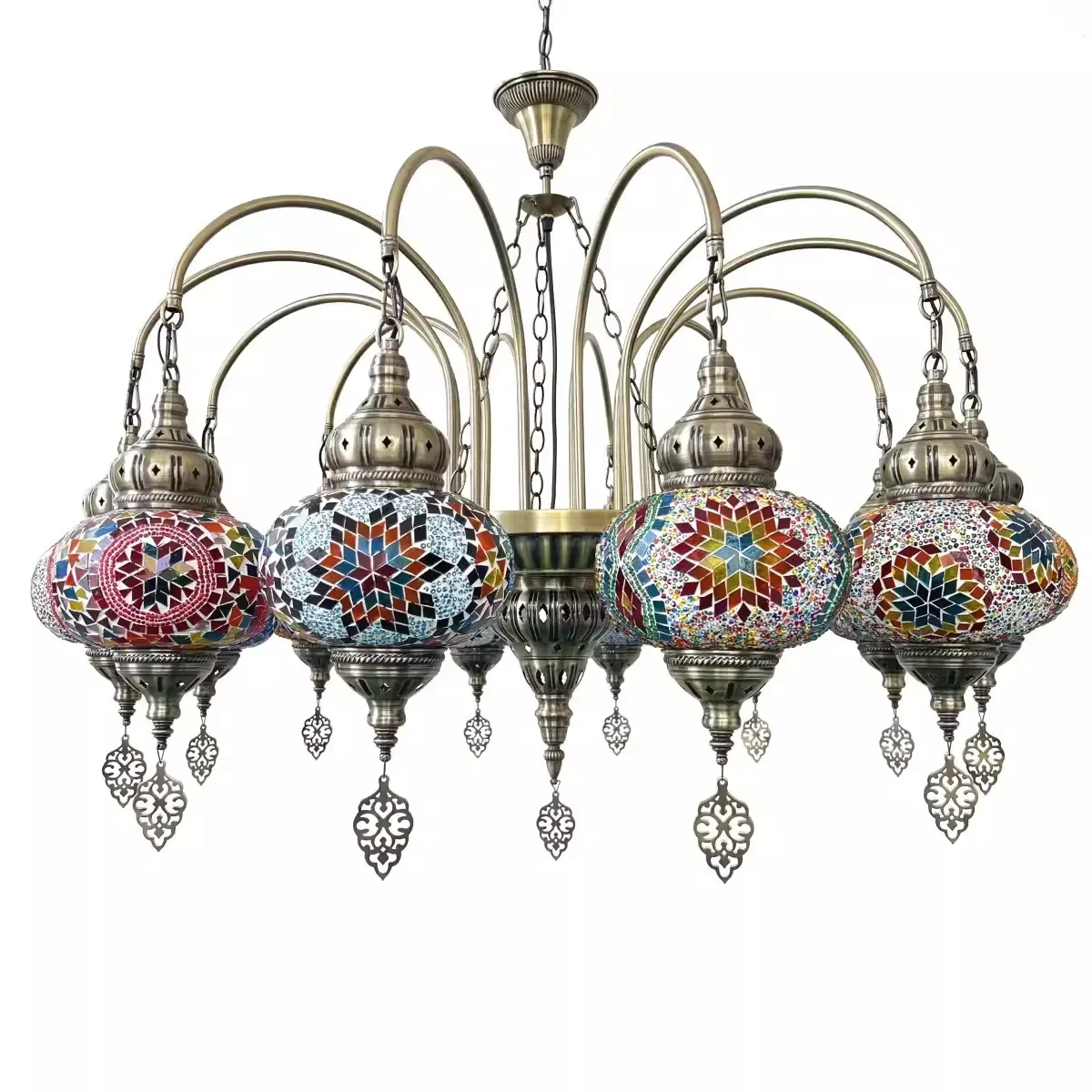 New Exotic Style Handmade Mosaic Glass Pendant Light for Living Room, Restaurant, Hotel, Cafe