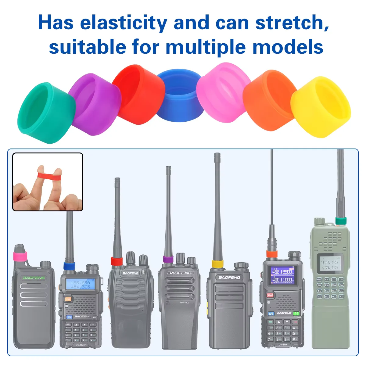 هوائي محدد توتر خفيف الوزن متوافق مع Baofeng ، ، ، F22 ، ملف ، من من 7 ألوان