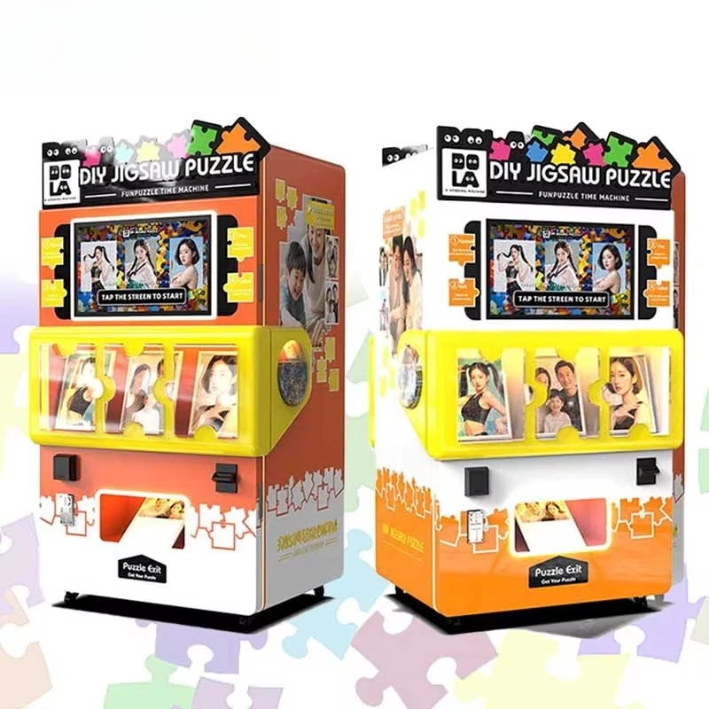 FL Wholesale Jigsaw Auto Intelligent Touch Screen DIY Puzzle Photo Self Service Vending Machine with Coin Credit Card Customized