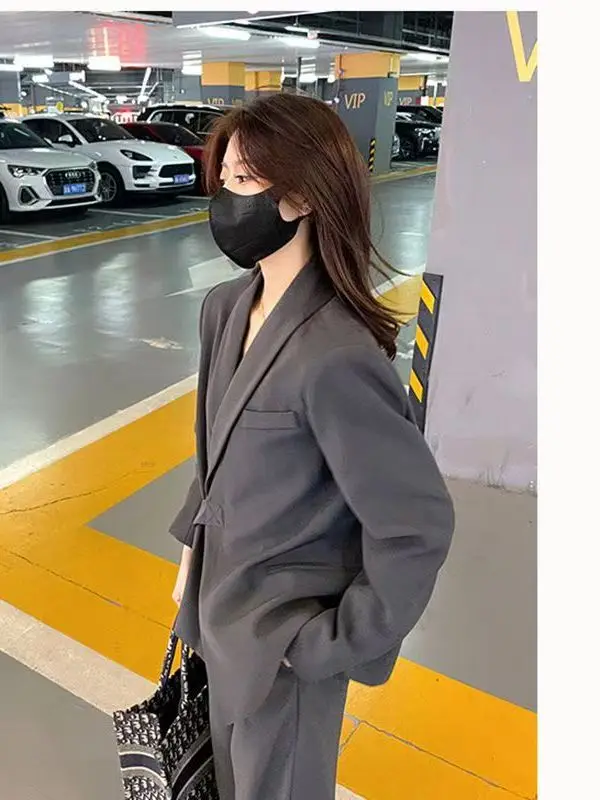 

High Waist Wide Leg Pants Two Piece Set Loose Fit Spring Autumn Style plus Size Women's Fashion Ensemble Affordable Value