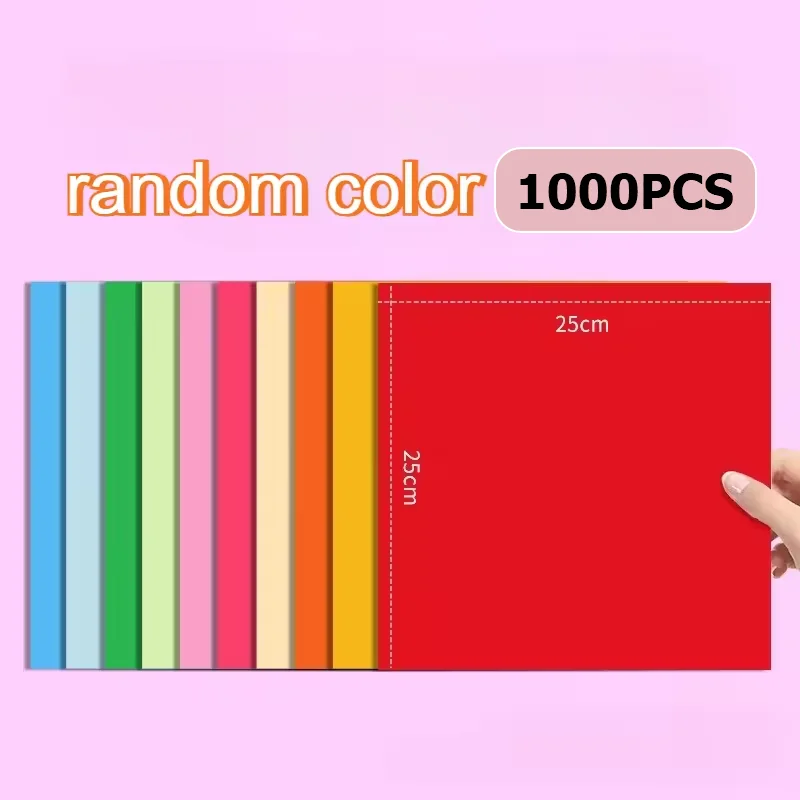 1000pcs Colorful Cardstock Available in 10 Colors for Origami Art Crafts Office Supplies Scrapbooking and Sewing view 5