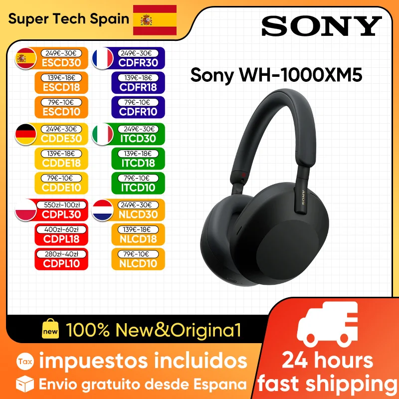 ?Marque +? Sony WH-1000XM5 casque sans fil suppression du bruit pliable Bluetooth écouteur basse stéréo son jeu affaires ?Marque +? Sony WH-1000XM5 casque sans fil suppression du bruit pliable Bluetooth écouteur basse stéréo son jeu affaires
