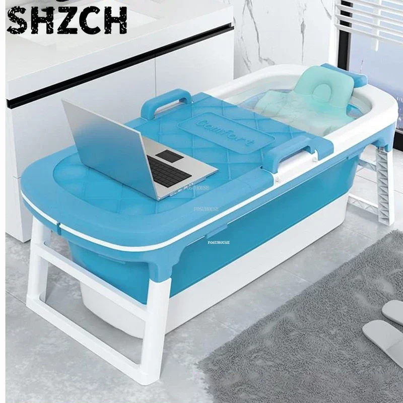 Modern Portable Bathtubs Household Adult Folding Bathtub Large Hot Tub Bathroom Thickened Plastic Massage Spa Bath Bucket R