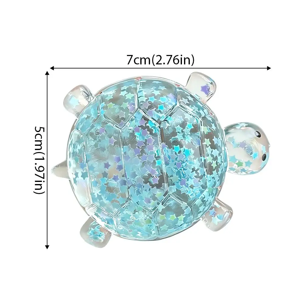 Stressabbauendes Spielzeug Schildkröte TPR Stressball, 7cm Tragbares Niedliches Meeresschildkröten-Spielzeug für Angstlinderung und Konzentration, Mehrfarbig – Detail 1