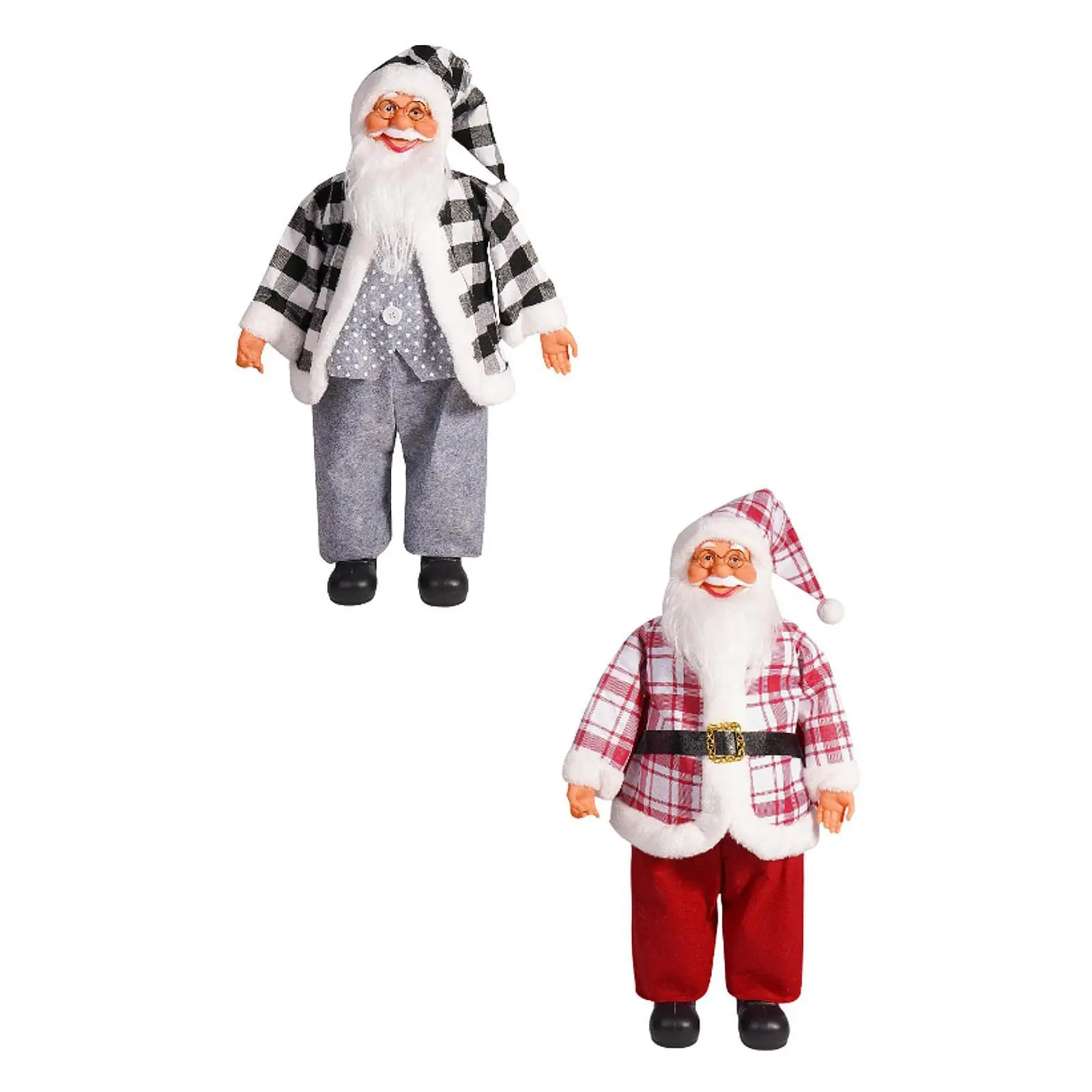 

Standing Santa Claus Christmas Figurine Present for Tabletop Indoor Holiday