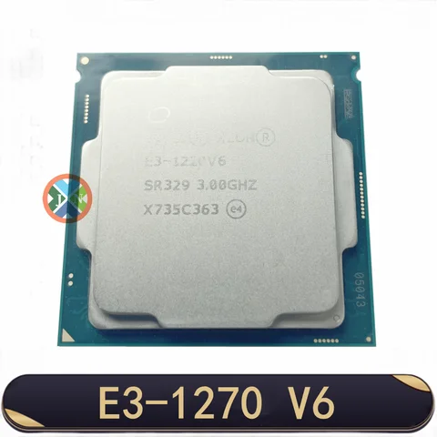 Xeon E3-1270 V6 CPU 14nm 4 núcleos 8 hilos 3,8 GHz 8MB 72W procesador LGA1151 para placa base de estación de trabajo Chipsets C236 1270V6