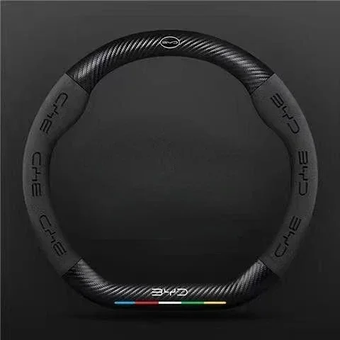 Чехол на руль из замши для BYD Atto 3, Act, Seal, Tang, F3, E6, Yuan, Song Plus EV, F0, Qin, Han, Dolphin, S6, кожаный, противоскользящий