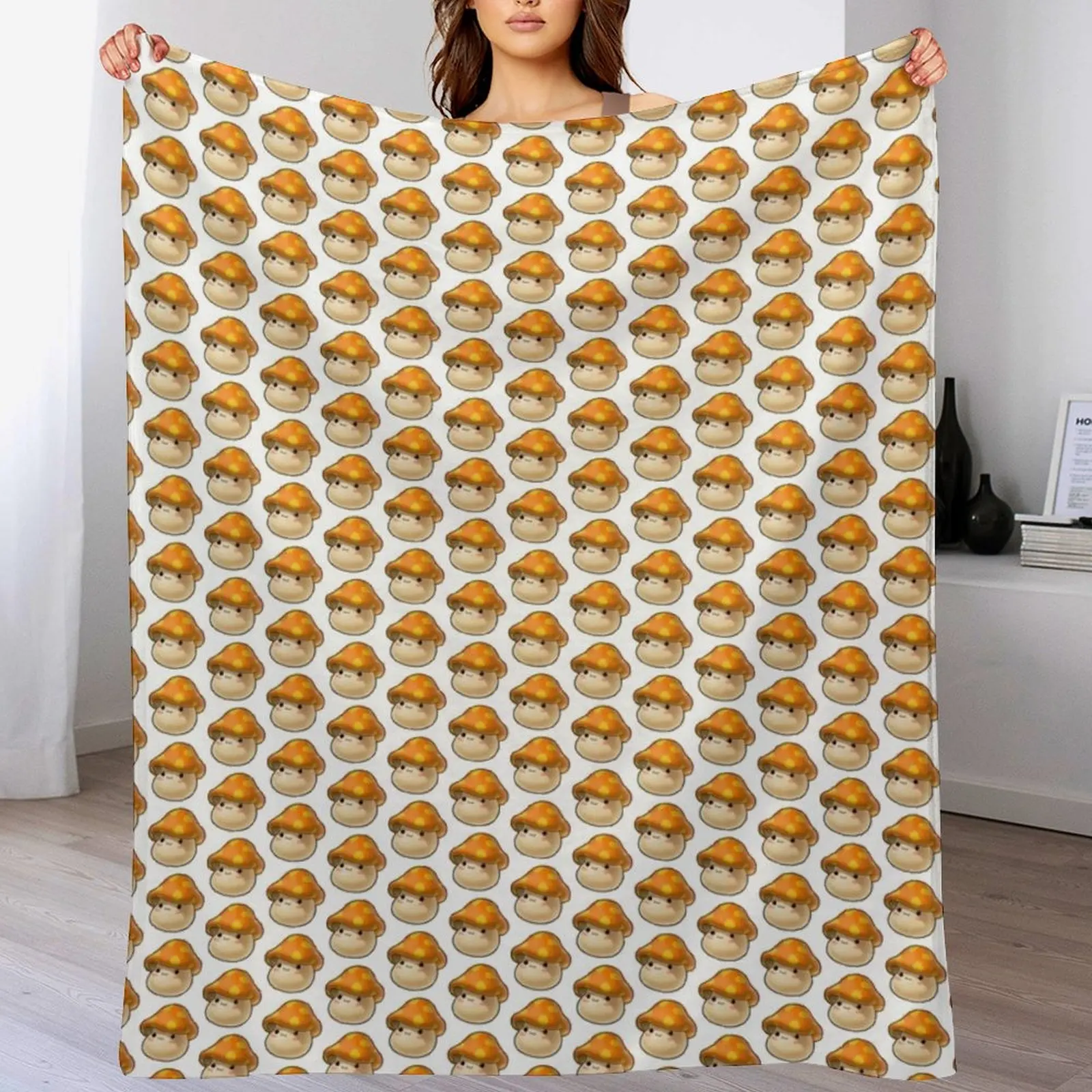 Maplestory Mushroom Throw Blanket Summer Beddings Picnic Hair Blankets