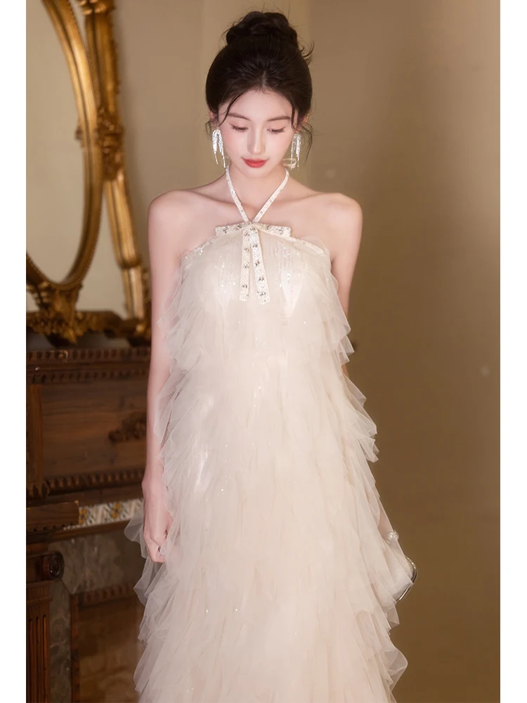 

Ele Fairy T Sle Evening Gown for Women New 2025 High End Birthday Adult Luxury Small ence Ball Dr