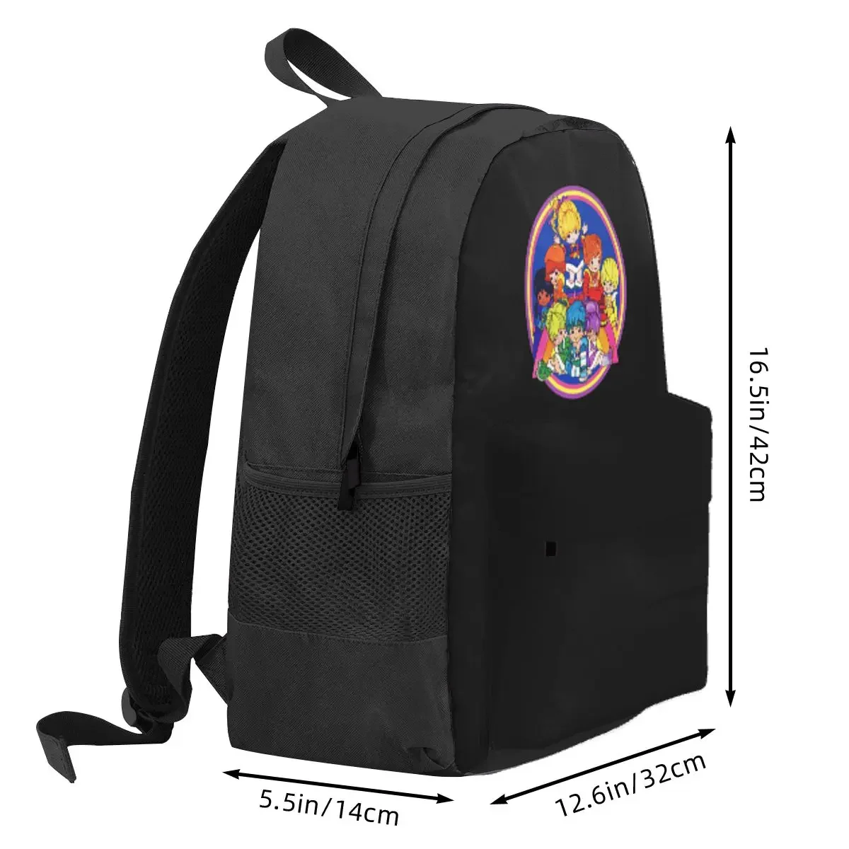 Rainbow Brite And Friend Backpack Daypack Large Capacity Kids BookBag School Bag Shoulder Bags for Men Women