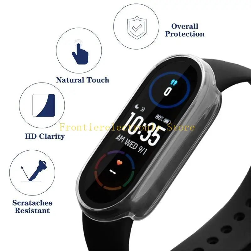 G8DB 9D Film Glass for Mi band 3 4 5 6 Screen Protector Case+Film