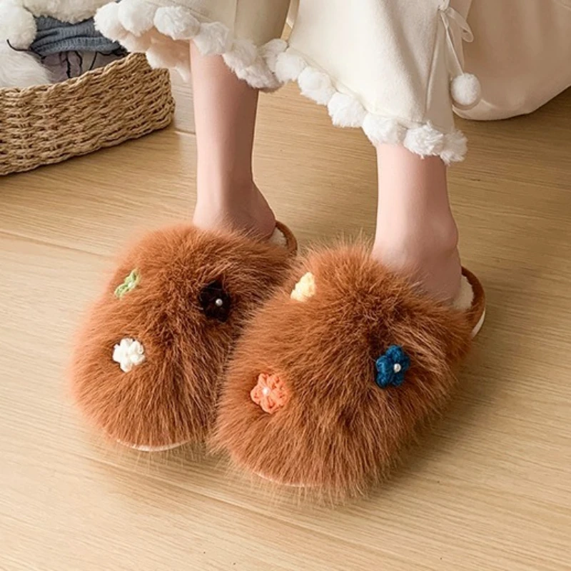 Ultra Comfy Cotton Slippers Thick Plush Lining Non Slip House Shoes for Bedroom Winter Indoor Daily Footwear