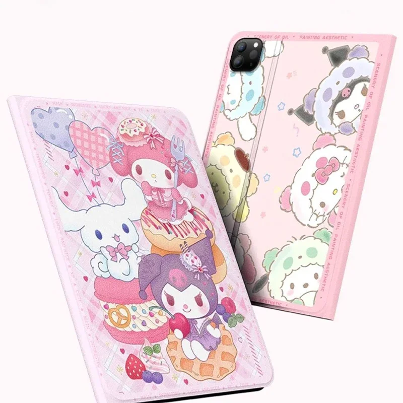 

Sanrio Kawaii Hello Kitty IPad Protective Cases My Melody Cinnamoroll Anime Cartoon Fashion Exquisite Tablet Protective Covers