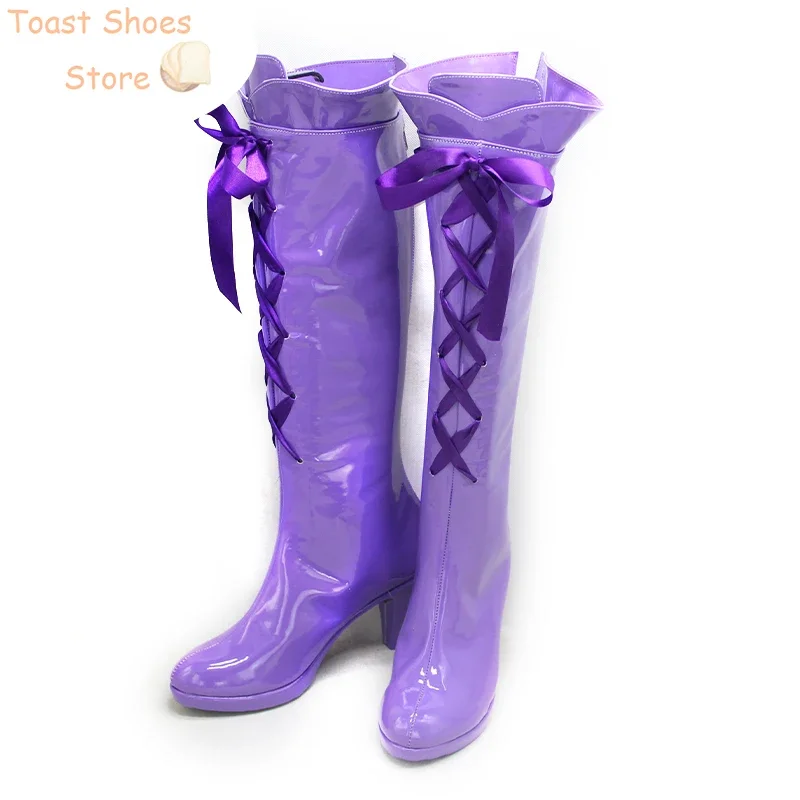 Tomoe Hotaru Cosplay Shoes Saturn Cosplay Prop PU Leather Shoes Halloween Carnival Boots Costume Prop