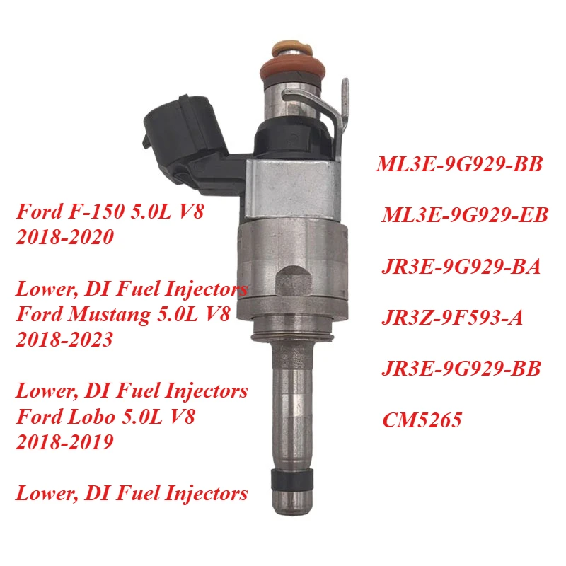 

NEW ML3E-9G929-BB ML3E-9G929-EA JR3E-9G929-BA Fuel Injector Nozzle For 2018-2023 Ford Mustang F150 Lariat 5.0L