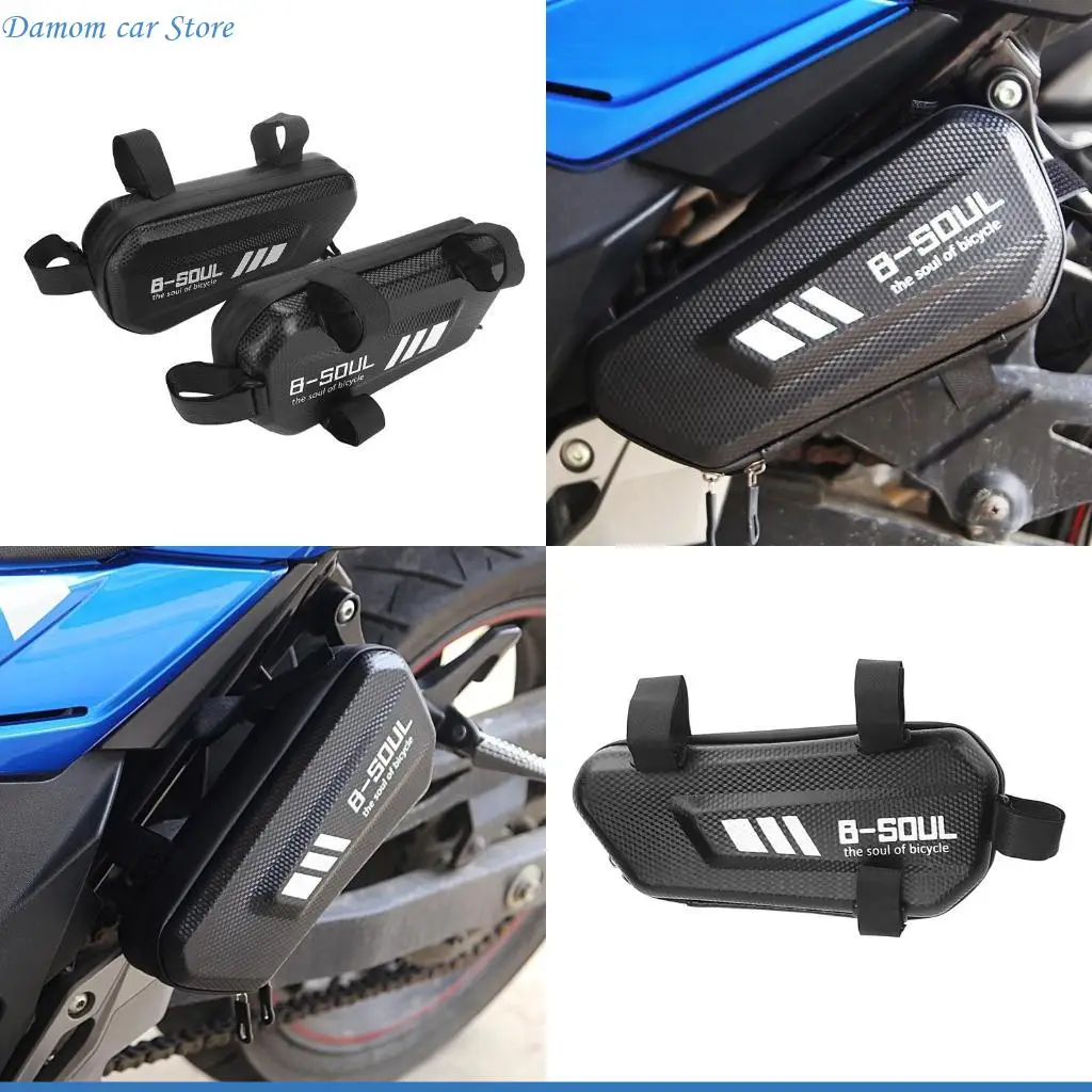 

A2UC Electric Bike Hanging Bag Motorcycle Frame Hard for Shell Side Bags Waterproof B