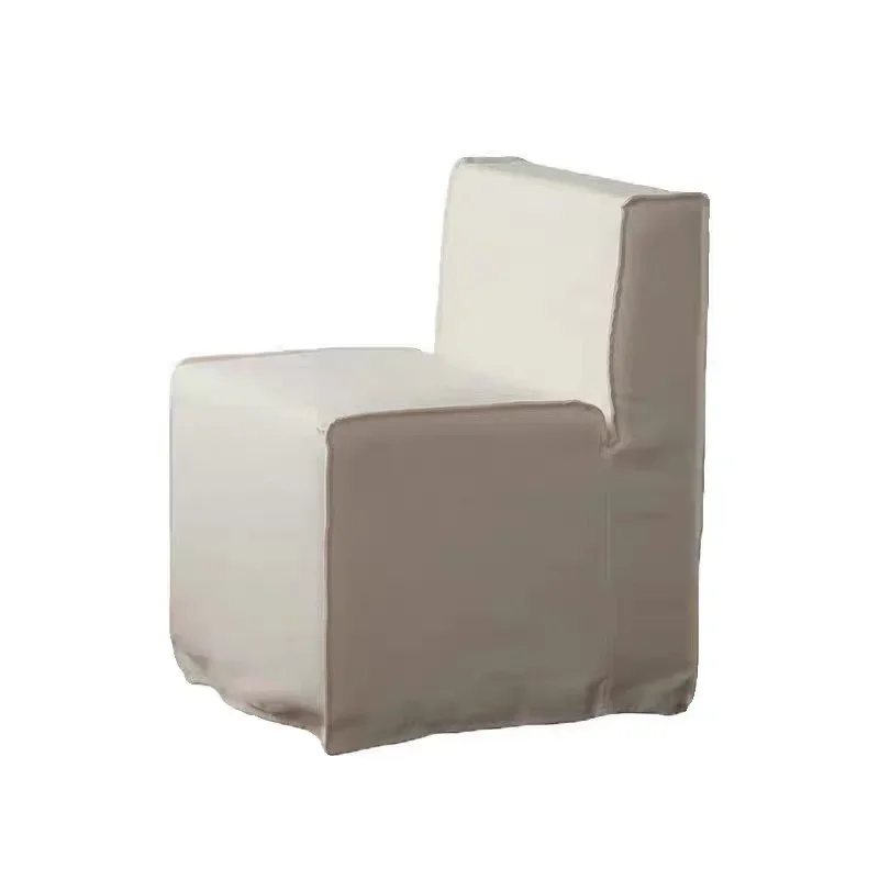 Japanese-style wabi-sabi wind, washed cotton and linen single sofa, chair and stool combination, retro removable and