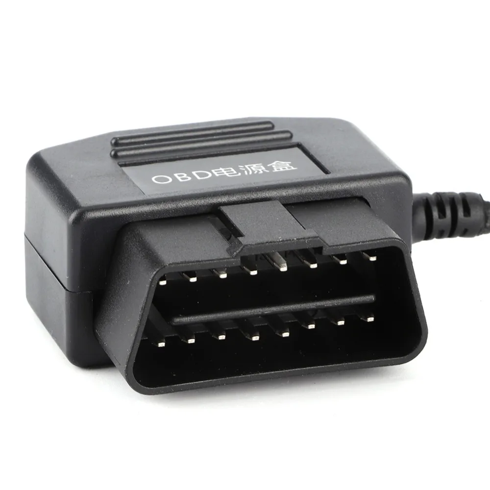 16Pin Connector OBD2 USB Power Cable 12-36V Input 5V 2A Output OBD2 Charger Standard USB-A Female Switch Button