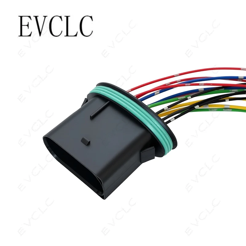 1 Set 14-Pin Wiring Harness Connector 1J0973737/1J0973837/1304487040 for VW Audi Ford Headlight Retrofit (Male & Female) Plug
