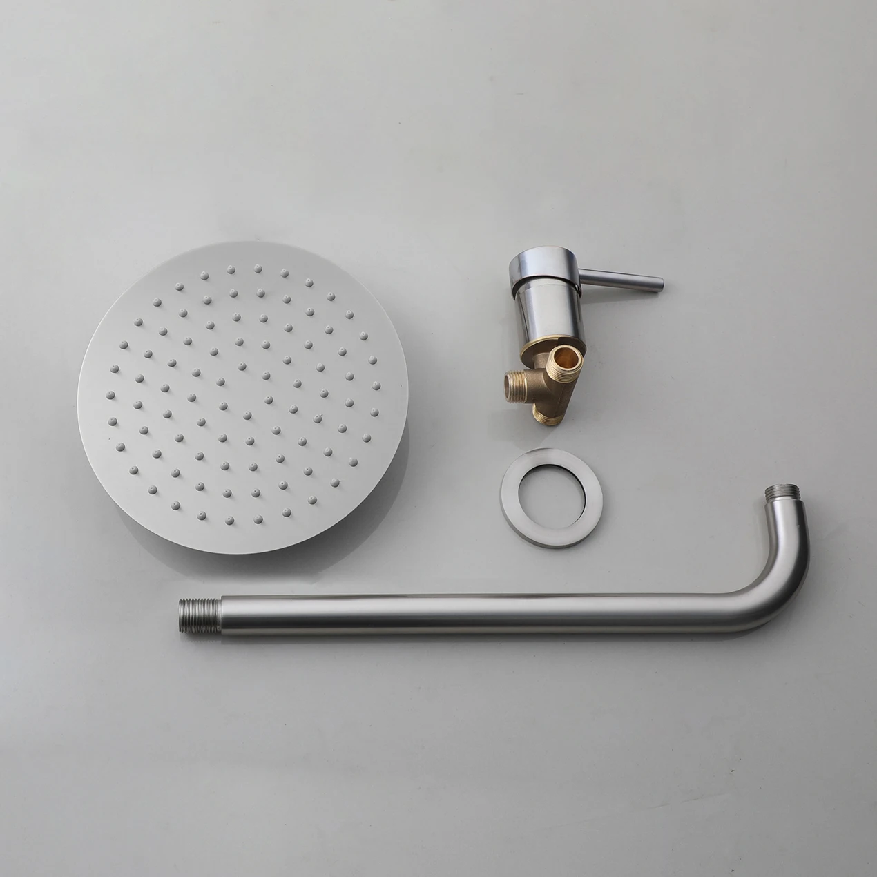 Torayvino Bathroom Gun gray Shower Faucet Set With Rain Shower Head Outdoor Shower System Set Complete Bathtub Kit Mixer Tap
