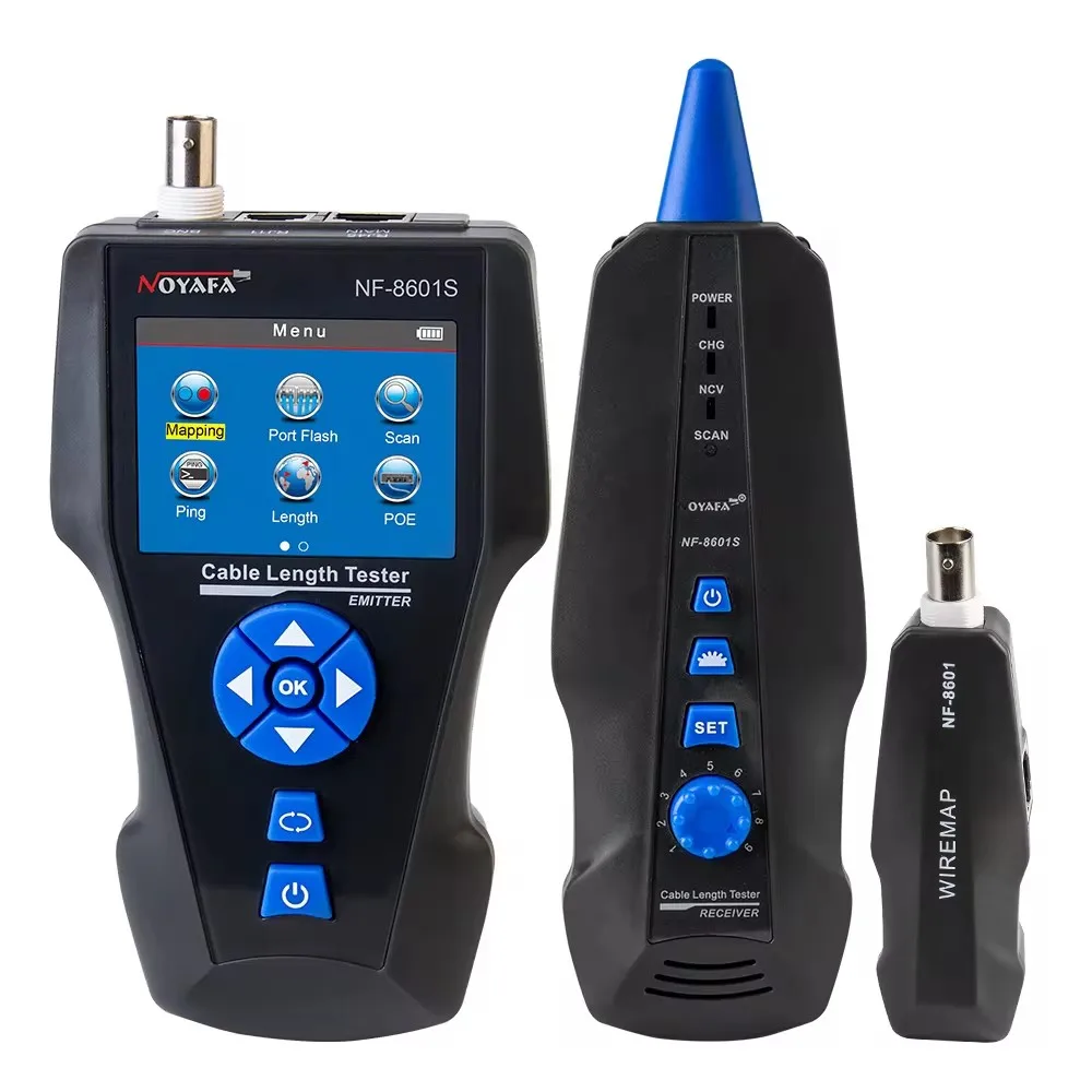 

Noyafa NF-8601S Multifunction TDR Measure Length Network Cable Tester With PoE/PING/Port Flash Function Voltage Detector