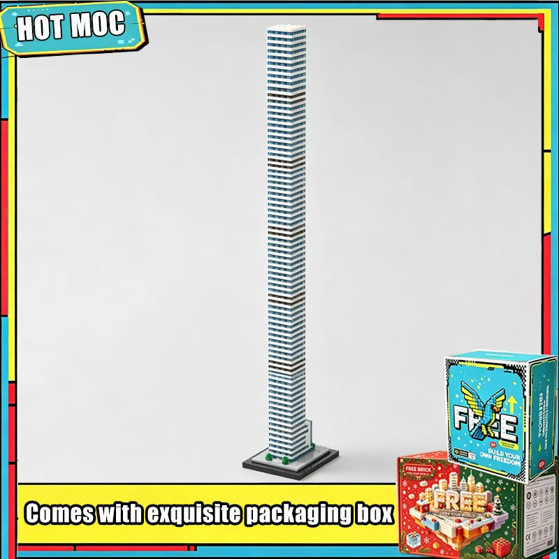 649PCS 432 Park Avenue 1 800 Scale Skyscraper MOC Model Building Blocks Custom Architecture DIY Assembly Educational Toy Gifts