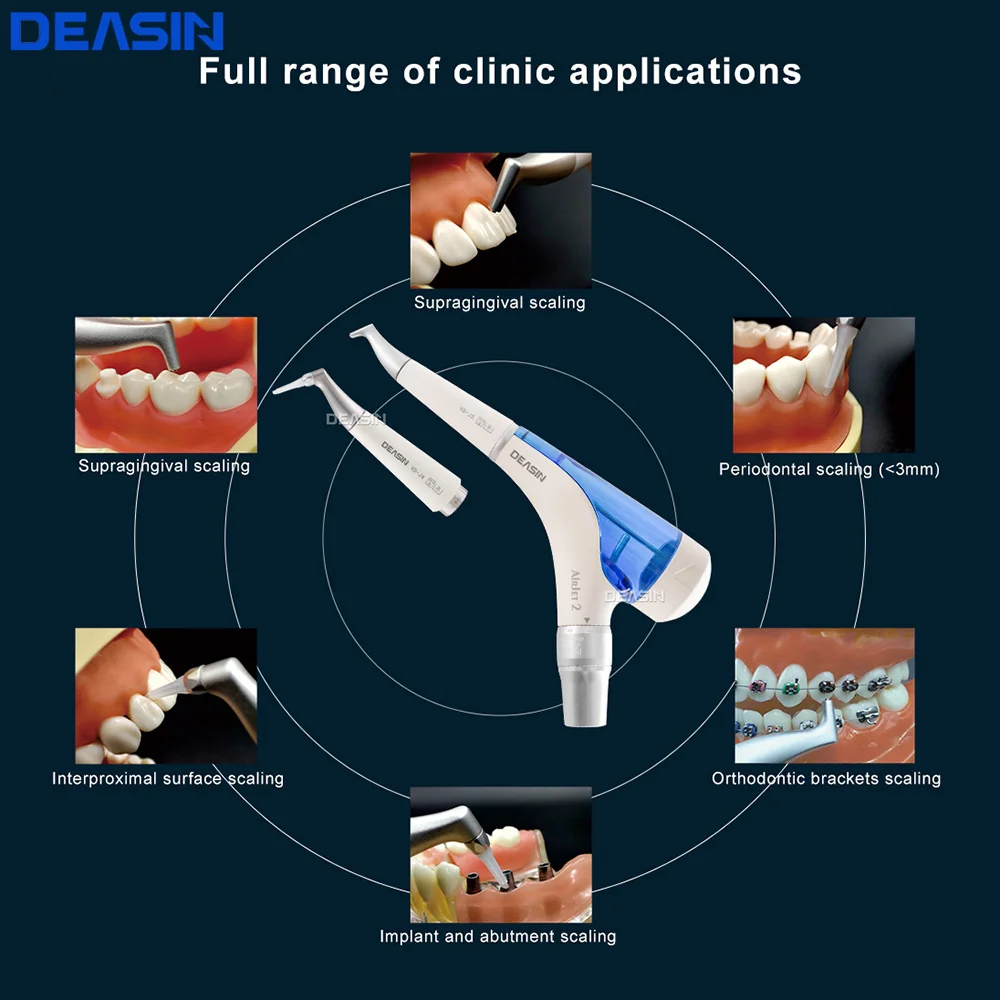 DEASIN Dental Air Polisher Teeth Whitening Sandblaster Supragingival/Subgingival 2 in 1 Prophy Jet Air For KAVO Coupling