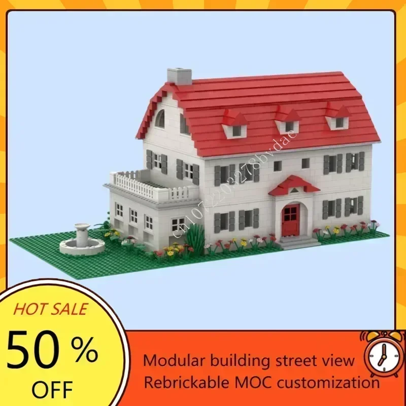 Custom 2135PCS Amityville Horror House MOC Street View Model Architecture DIY Educational Building Puzzle Adults Toy Gift