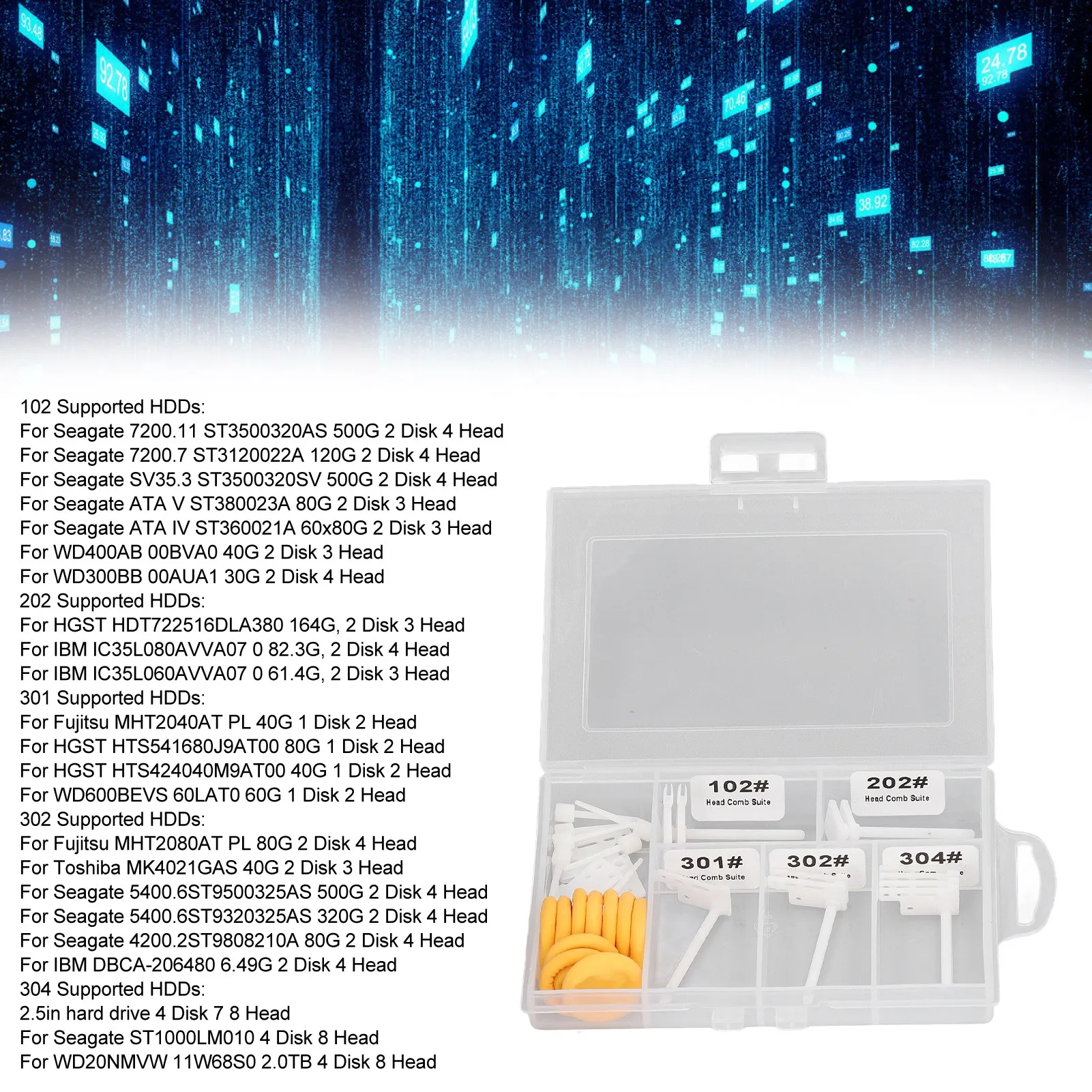 25インチ-35インチ-マグネットヘッドコーム-ハードドライブヘッド交換ツール-データ回復セット-ヘッドコーム-マグネットヘッド修理セット