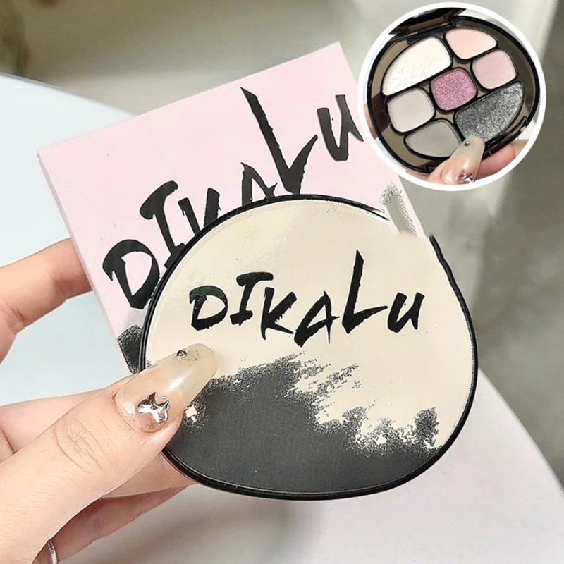 Paleta Cieni do Powiek DIKALU Smoke Pink, Matowe i Perłowe, 8 Kolorów, Cienie do Powiek Chłodne, Nocne, Czarne, Fioletowe, Brązowe, Brokatowe, Kosmetyki do Oczu