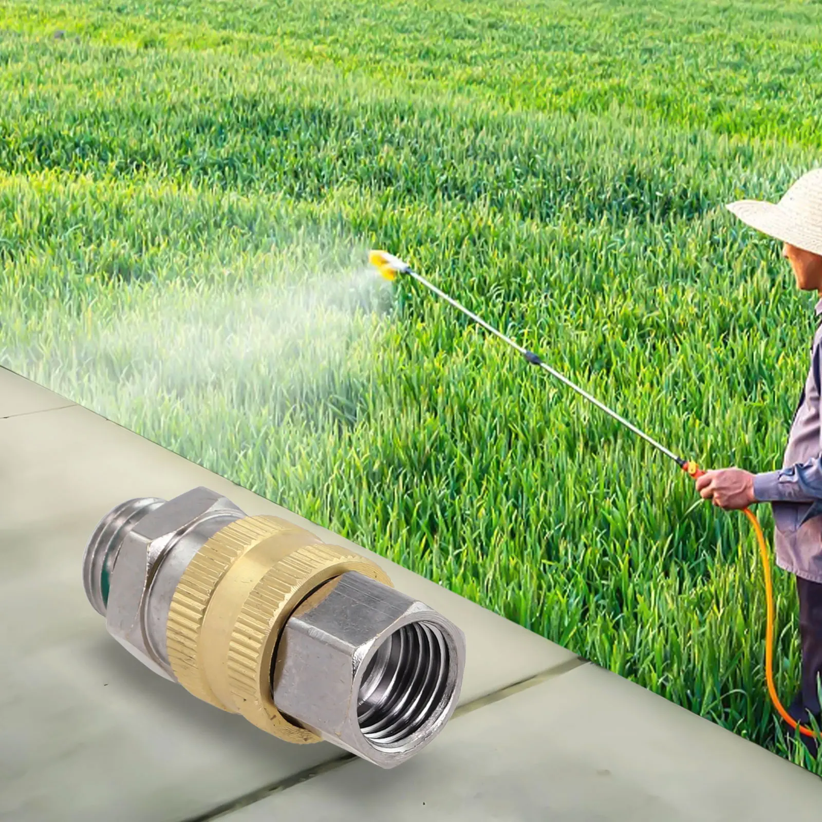 Copper Quick Connect Fitting for High Pressure For Agricultural Hose Applications with Plunger Dosing Pump Compatibility