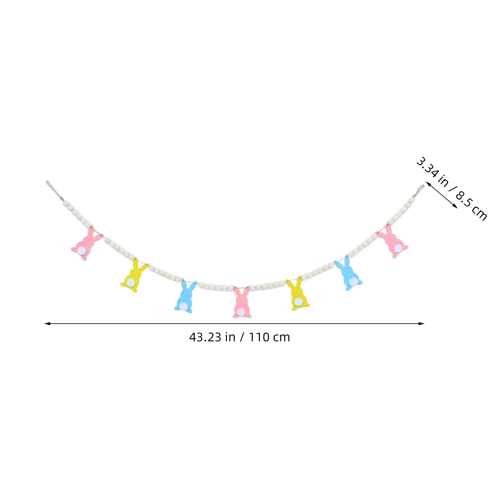 لافتة مطرزة على شكل أرنب خشبي لعيد الفصح معلقة على الحائط، ديكور باب ربيعي ريفي، ديكورات داخلية وخارجية، لافتة عيد الفصح #6