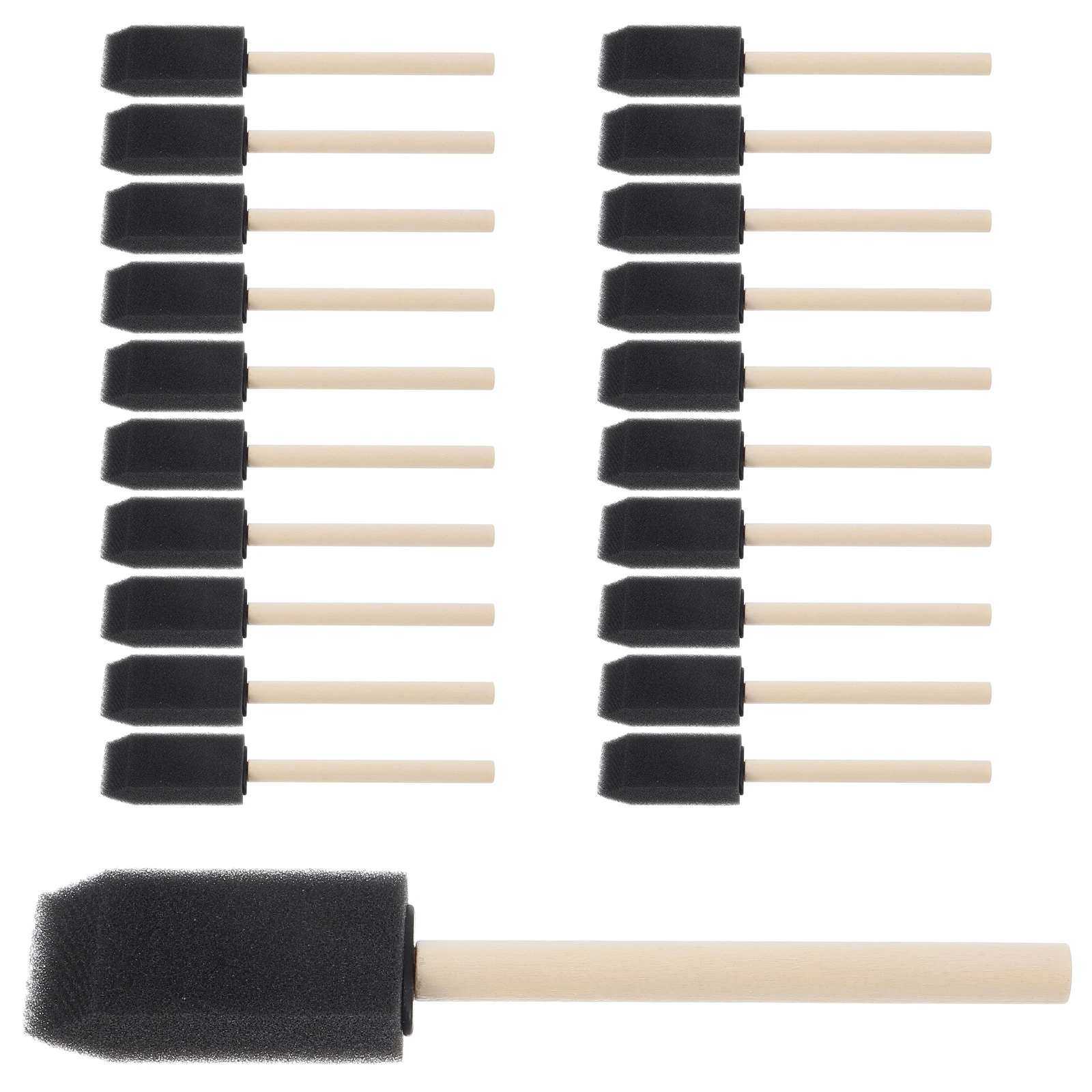 

Black Sponge Brushes For Wood Handle Graffiti Painting Tools Craft Diy Face Mask Application Ergonomic Design