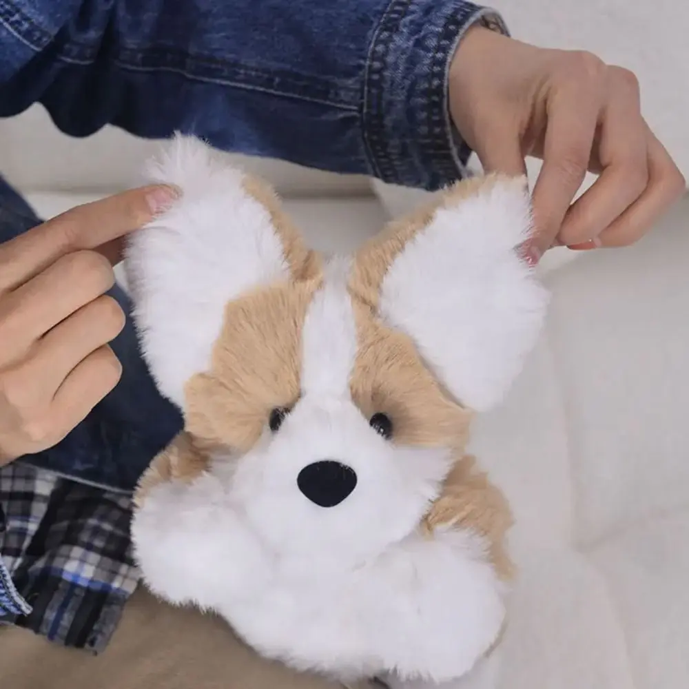 Samoyed Puppy DIY Corgi ตุ๊กตาวัสดุกระเป๋าตุ๊กตาวัสดุการบันทึกตุ๊กตาสัตว์ชุดวัสดุสามารถย้ายหู DIY