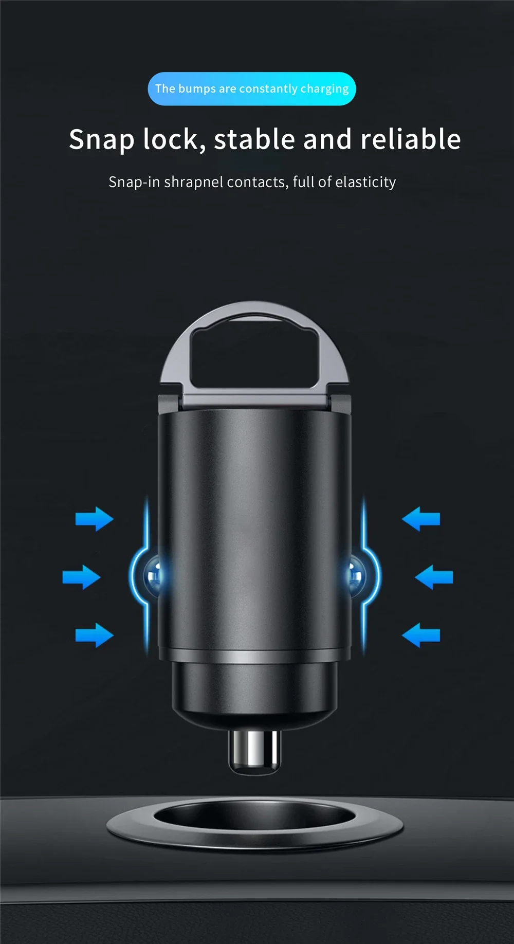 100W/200W QC3.0 PD Mini-Autoladegerät 12-24V Zigarettenanzünder Schnellladegerät USB Typ-C für Xiaomi Samsung Huawei iPhone Power – Detail 8