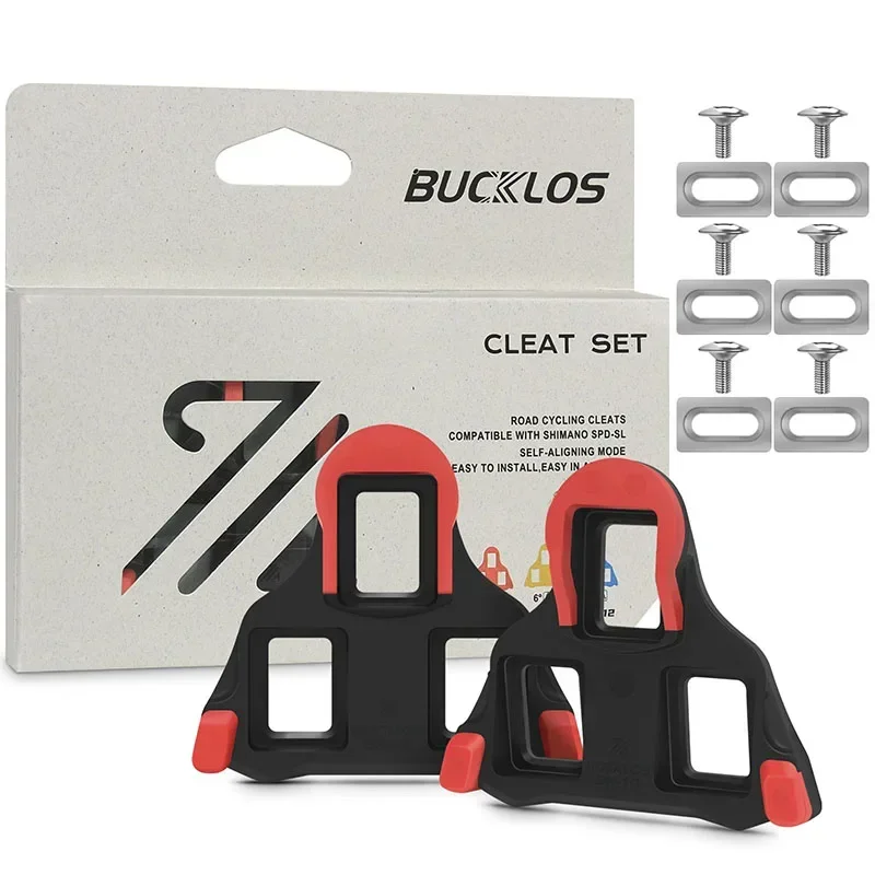 BUCKLOS Fahrradklampe für SPD-SL-System, selbstsichernde Pedalklampe für SPD SL, Rennrad, Pedalklampe, kompatibel mit SH11