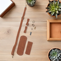 1Set Vintage Style PU DIY Bag Craft Kit Purse Handles Shoulder Straps Adjustable Crossbody Handbag Making Kit