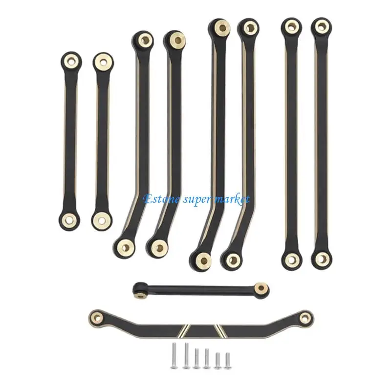 

090B 8Pcs Brass Link Rods High Clearance Chassis Linkage Rods for 1/18 Remote Control
