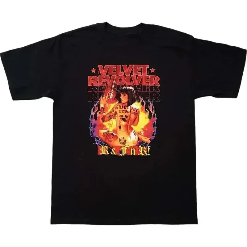 Vtg Velvet Revolver Band Tour Cotton Black T Shirt For Men S 5XL BL233