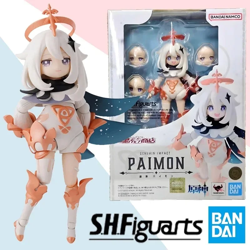 

In Stock Bandai Original Project SHFiguarts Genshin Paimon Finished Kit Anime Action Figure Model Toys Gifts Collection