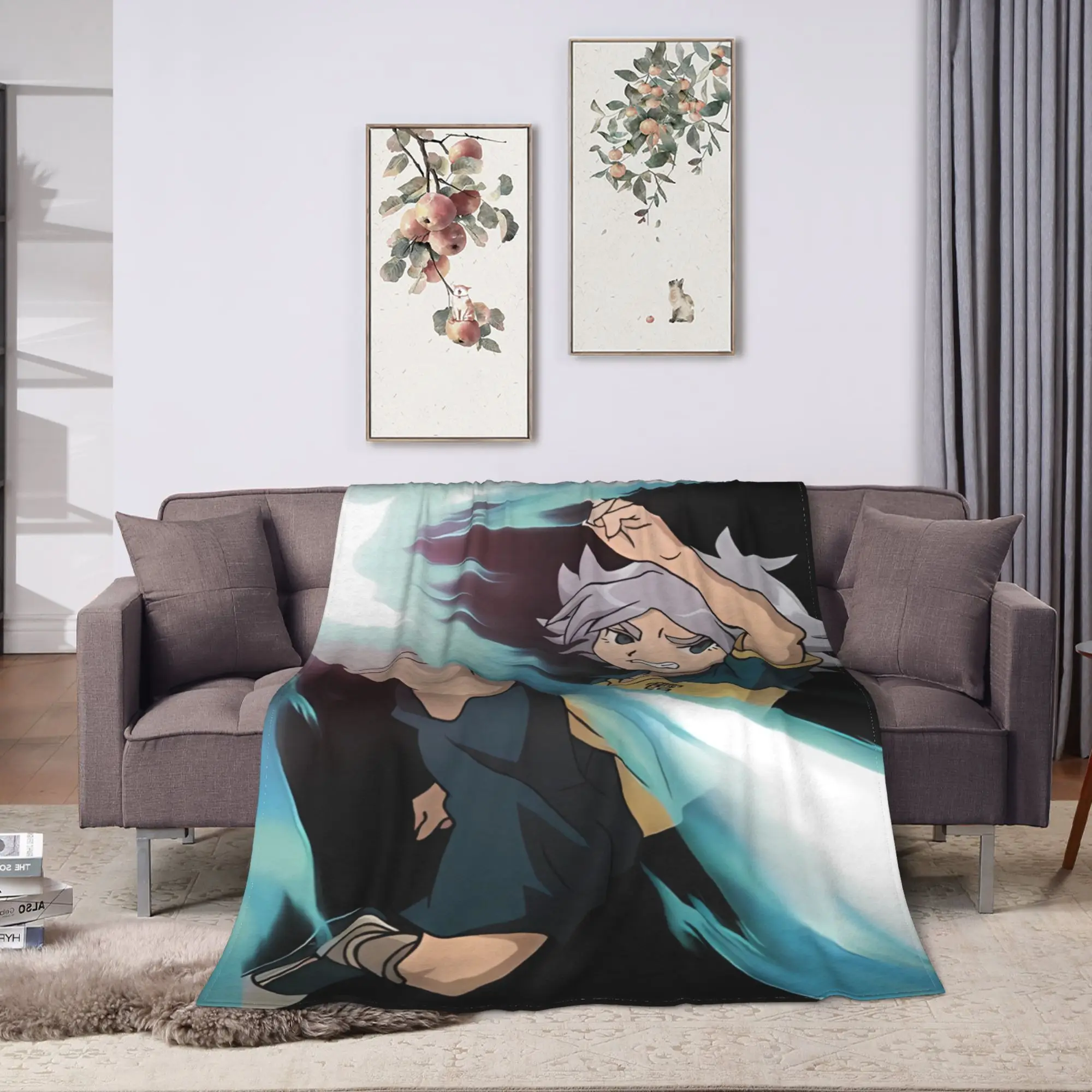 Anime Axel Blaze Inazuma Eleven Flannel Blanket Winter Super Warm Bedding Throws Students Bedroom Bedspread Sofa Bed Cover