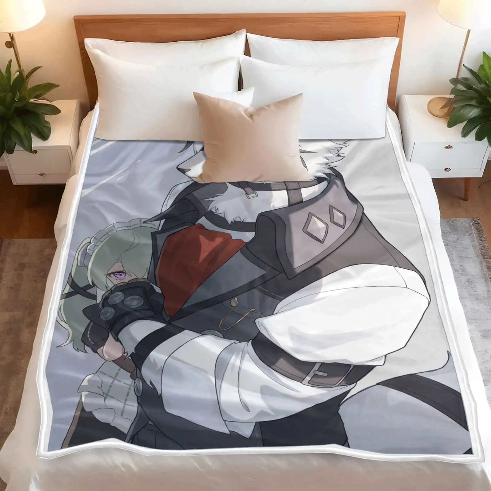 zenless zone zero  Flannel Blanket,Cozy Soft Throw Blanket for Home Bedroom Bed Sofa Cover Kids